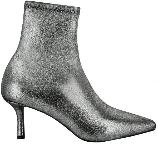 Senso Women's Qweene II Stretch Calf Leather Heel Boot - SILVER