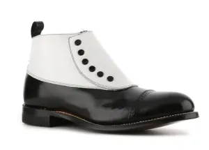 Stacy Adams Madison Cap Toe Side Zip Black & White/Navy 00026