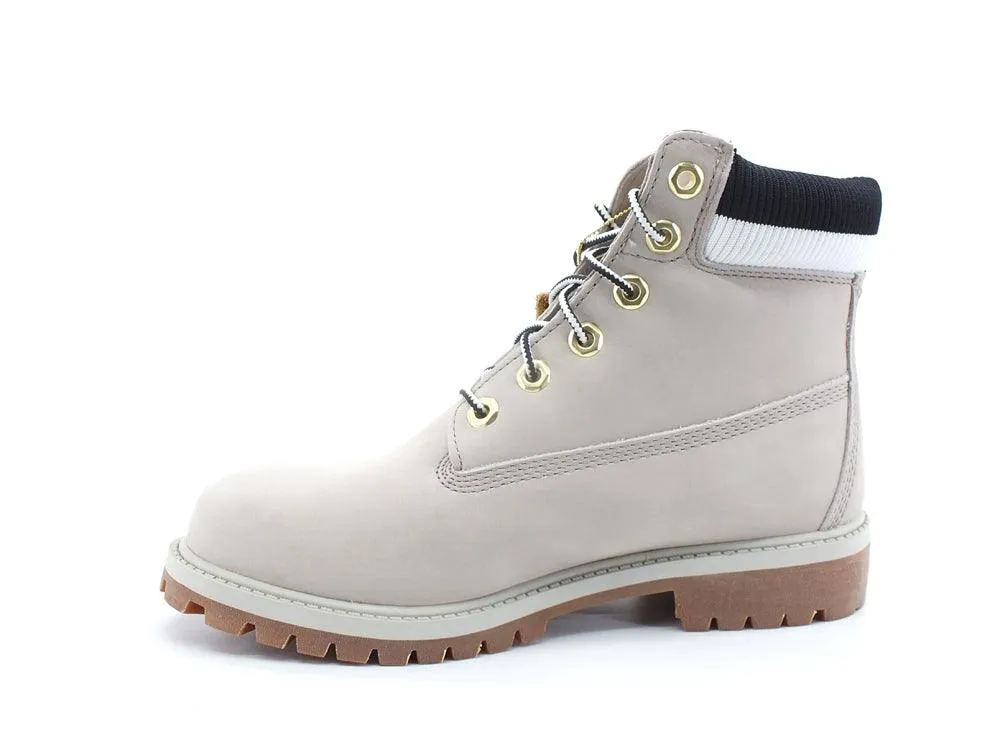 TIMBERLAND Waterproof Stivaletto Boot 6 Fori Nubuk Light Beige TB0A2FKF