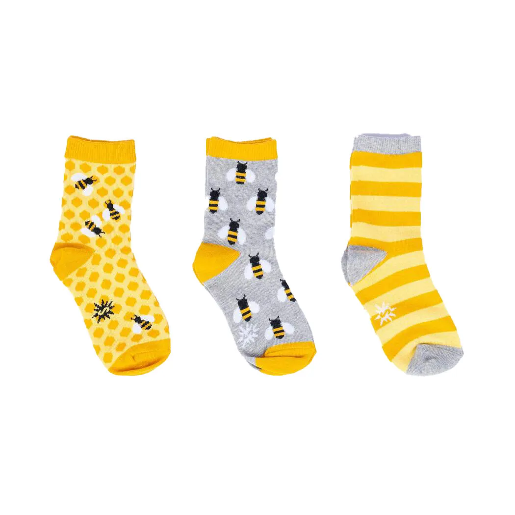 Youth Bee's Knees Crew Socks 3-Pack