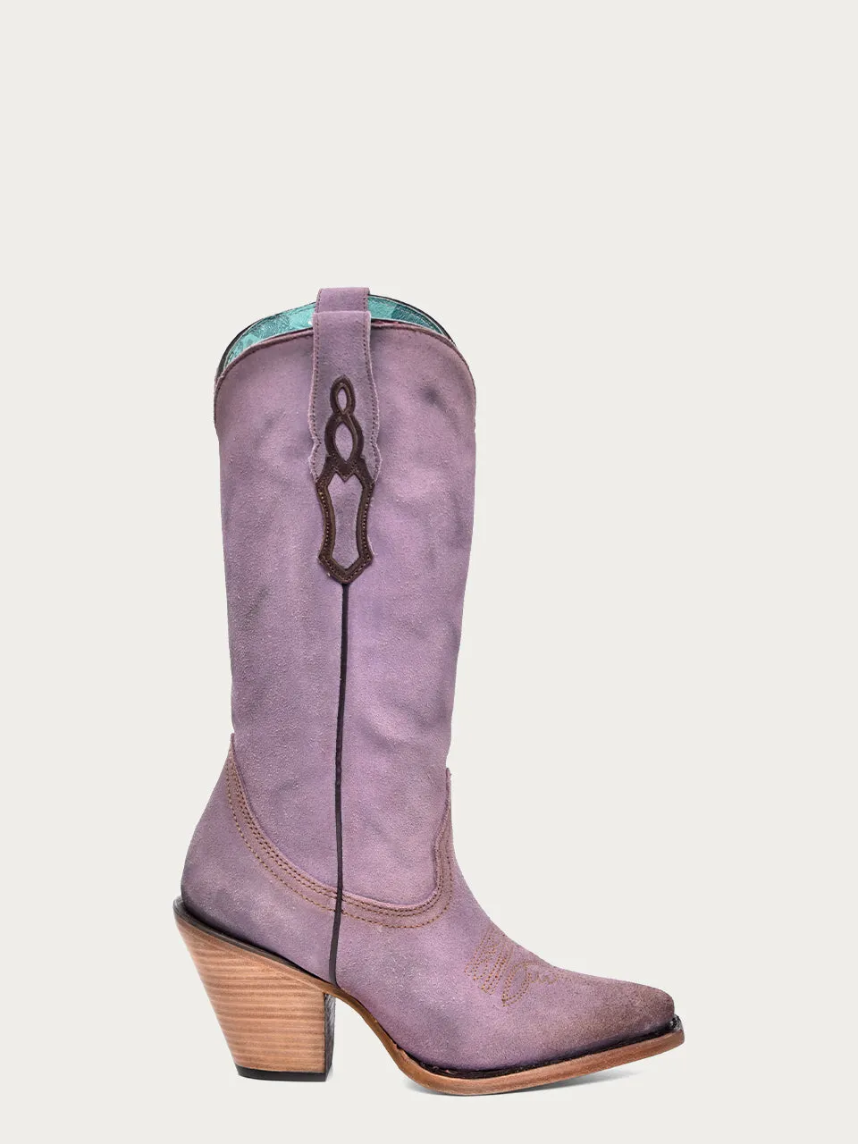 Z5204 - WOMEN'S LILAC LAMB POINTED TOE COWBOY BOOT